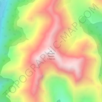 Mount Owen topographic map, elevation, terrain