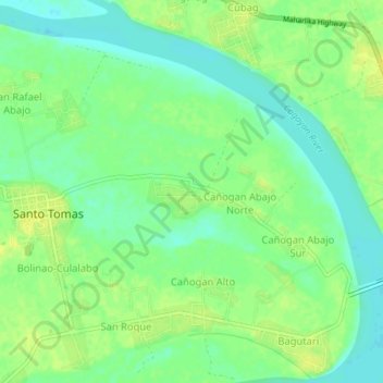 San Vicente topographic map, elevation, terrain