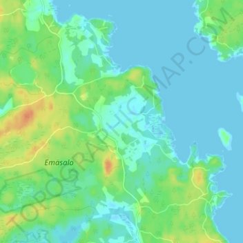Pentinkylä topographic map, elevation, terrain