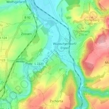 Veitsberg topographic map, elevation, terrain