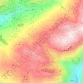 Mansouriet Bhamdoun topographic map, elevation, terrain