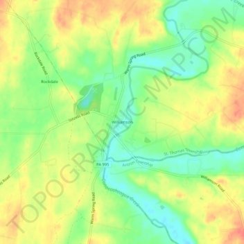 Williamson topographic map, elevation, terrain