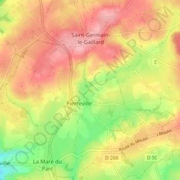 Hameau Clapet topographic map, elevation, terrain