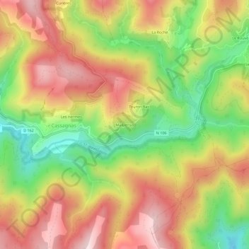 Malpertus topographic map, elevation, terrain