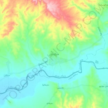 Segrdkan topographic map, elevation, terrain