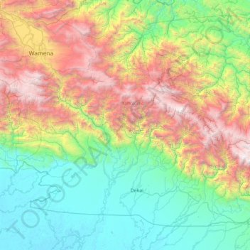 Distrik Lolat topographic map, elevation, terrain