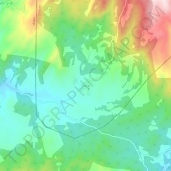 Güre topographic map, elevation, terrain
