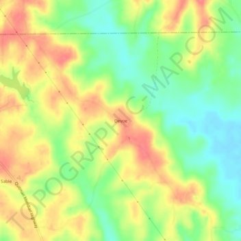 Devoe topographic map, elevation, terrain