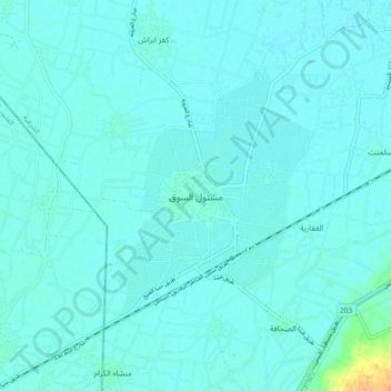 Mashtul Al-Suq topographic map, elevation, terrain