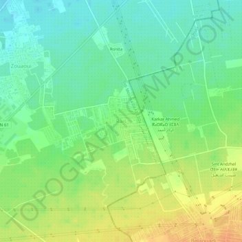 Raïs topographic map, elevation, terrain