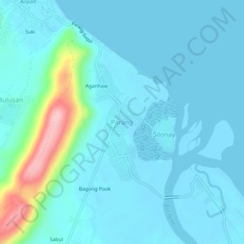 Parang topographic map, elevation, terrain