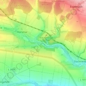 Beyrode topographic map, elevation, terrain