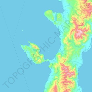 Pulau Laut topographic map, elevation, terrain