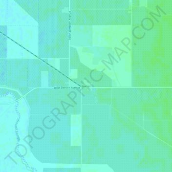 Burrel topographic map, elevation, terrain