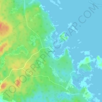 Skärså topographic map, elevation, terrain