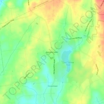 Applebachsville topographic map, elevation, terrain