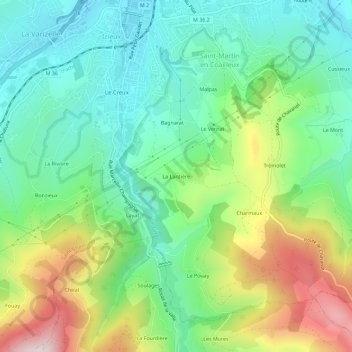 La Lardière topographic map, elevation, terrain