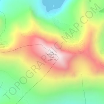 Chapman Peak topographic map, elevation, terrain