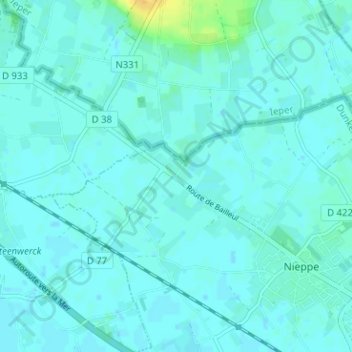 Pont d'Achelles topographic map, elevation, terrain