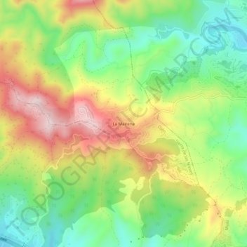 La Mairena topographic map, elevation, terrain