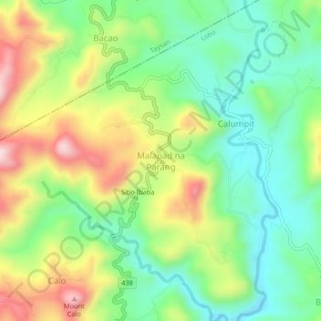 Malapad na Parang topographic map, elevation, terrain