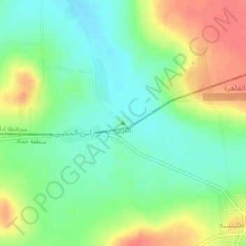 Al `Arin topographic map, elevation, terrain
