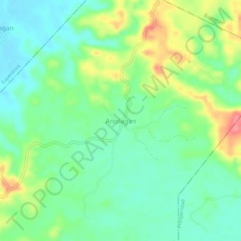 Anislagan topographic map, elevation, terrain