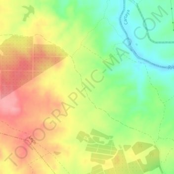 Los Frailes topographic map, elevation, terrain