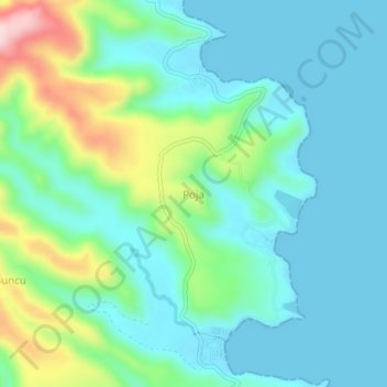Poja topographic map, elevation, terrain