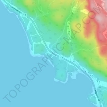 Jones Landing topographic map, elevation, terrain