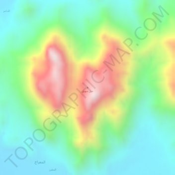 Jabal Suwayq topographic map, elevation, terrain