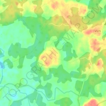 Fomkini topographic map, elevation, terrain