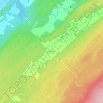 Martineau topographic map, elevation, terrain