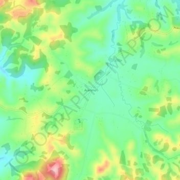 Ararimu topographic map, elevation, terrain