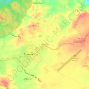 Mclain topographic map, elevation, terrain