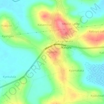 Western topographic map, elevation, terrain