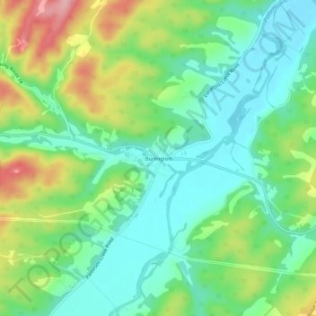 Burlington topographic map, elevation, terrain