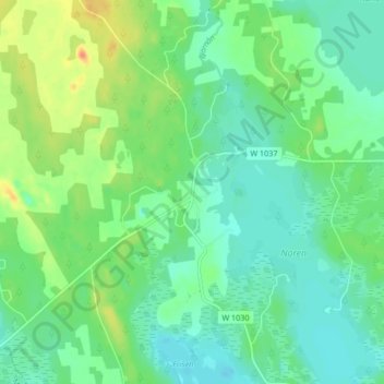 Nornäs topographic map, elevation, terrain