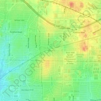 Renner topographic map, elevation, terrain