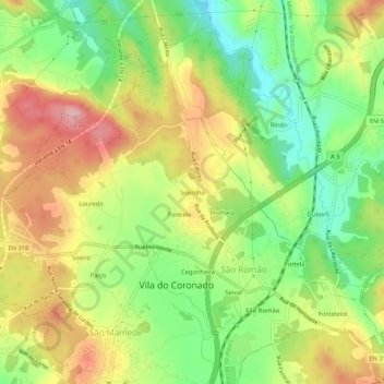 Seixinho topographic map, elevation, terrain