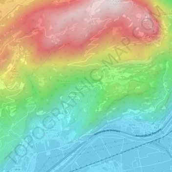 Savignano topographic map, elevation, terrain