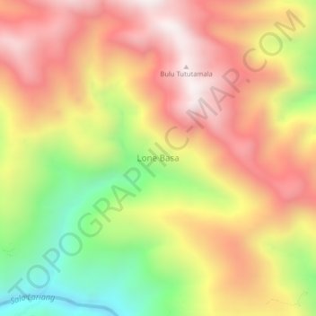 Lone Basa topographic map, elevation, terrain