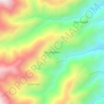 Balumpewa topographic map, elevation, terrain