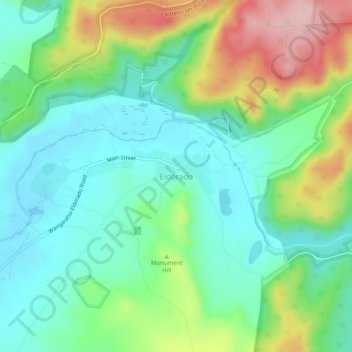 Eldorado topographic map, elevation, terrain