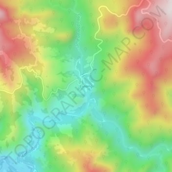 Lusong topographic map, elevation, terrain