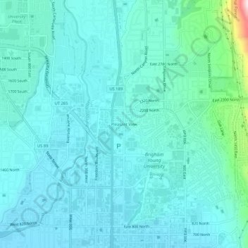 Pleasant View topographic map, elevation, terrain