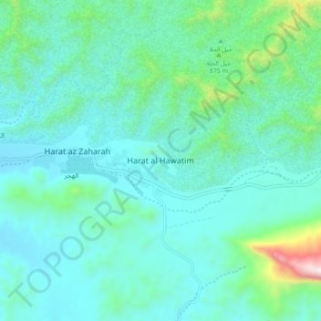 Harat al Hawatim topographic map, elevation, terrain
