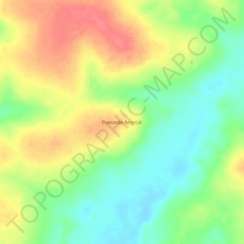 Angical topographic map, elevation, terrain
