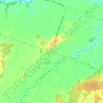 Sainte-Anne-de-Prescott topographic map, elevation, terrain