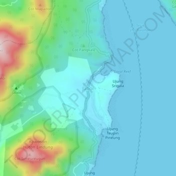 Jaboi topographic map, elevation, terrain
